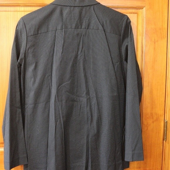 Co & Eddy Pin Stripe Wide Leg Pant Suit Vintage 90s 12/Medium - Picture 3 of 16